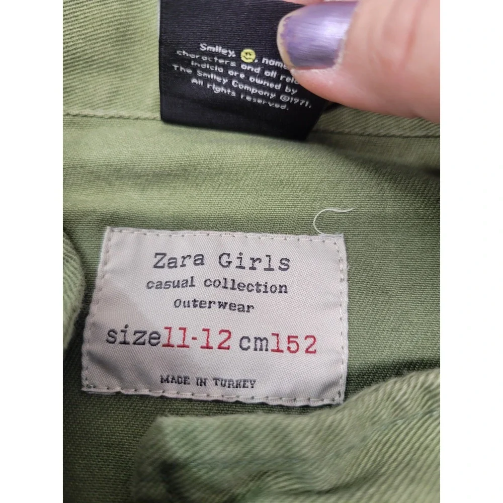 Zara‎ Girls Military Shacket 11-12 Troublemaker Patch Edgy Streetwear
